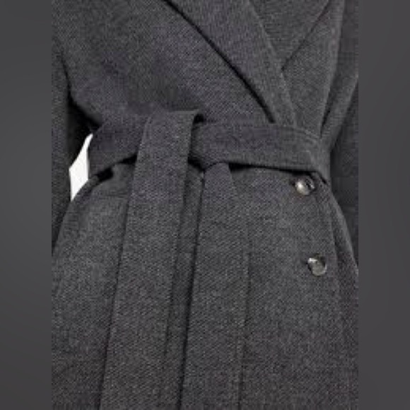Old Navy Oversized Belted Elegant Gray Women's Coat Plus Size - Picture 6 of 11